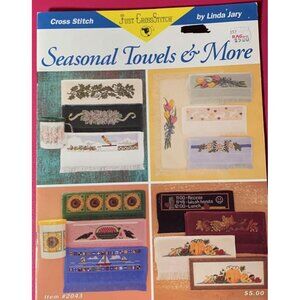 Seasonal Towels & More Cross Stitch Pattern Book by Linda Jary Item 2043